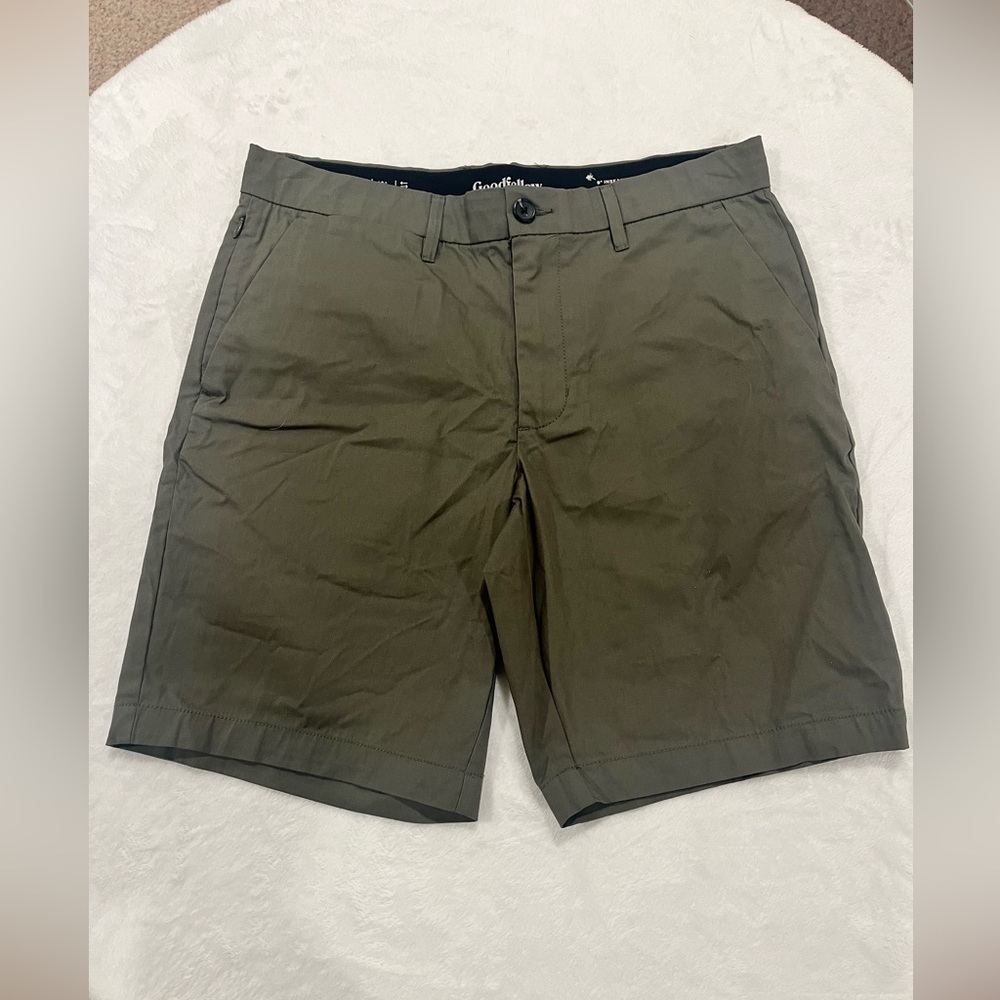 Goodfellow & Co Men’s 9" Performance Tech Chino Shorts - Olive Green Size 30